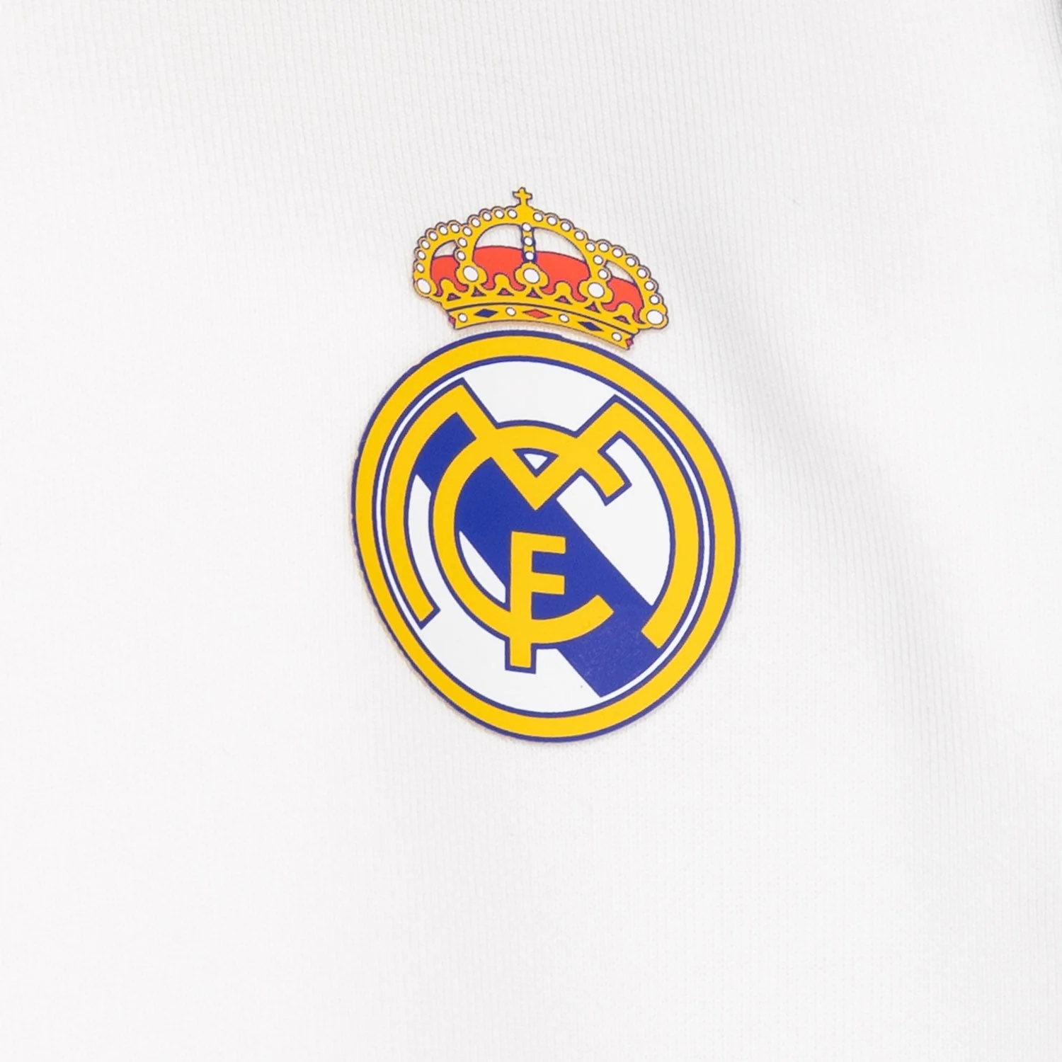 Kids ECO Essentials Real Madrid Color Crest Zip Hoodie White - Image 2