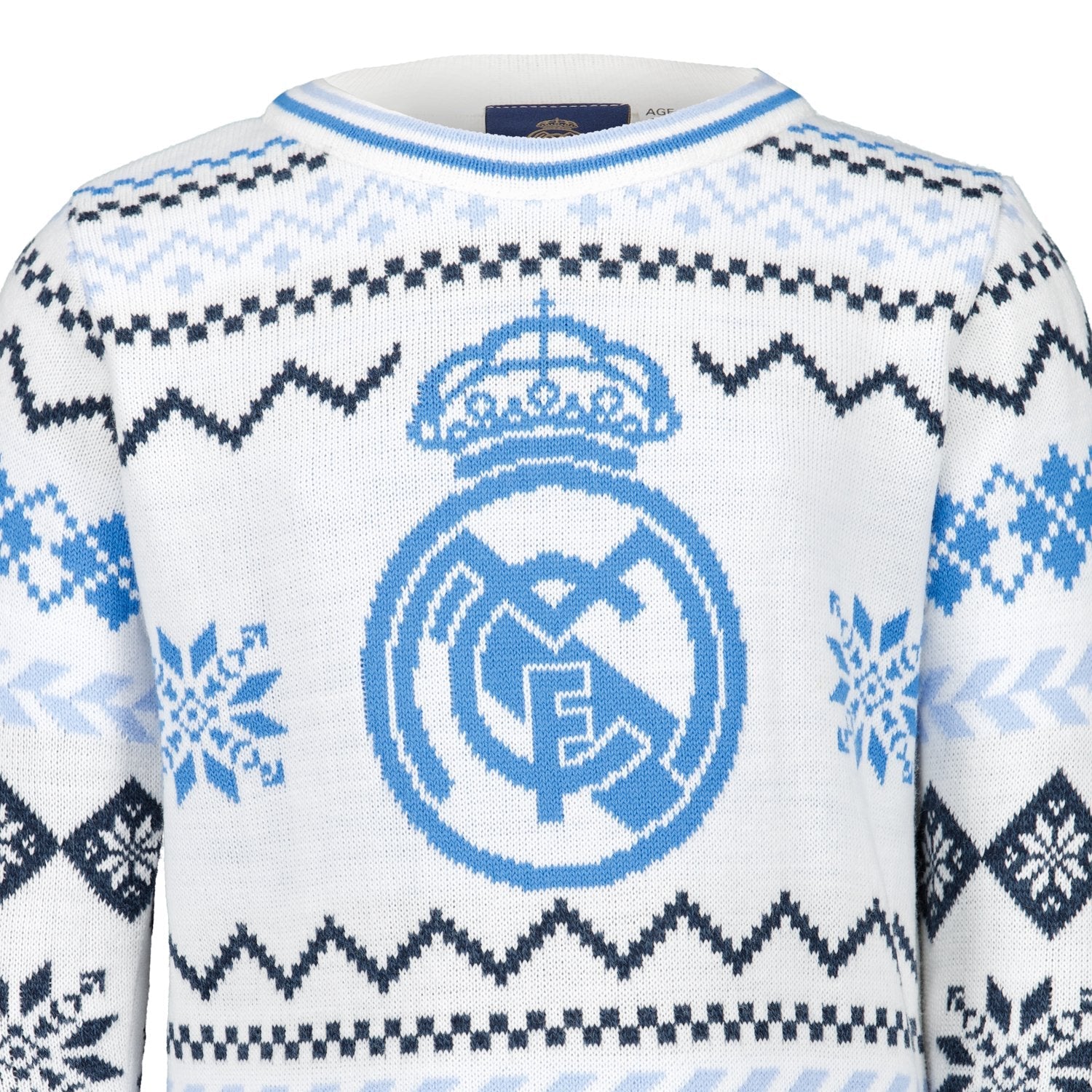 Kids’ White Crest Christmas Sweater - Image 5