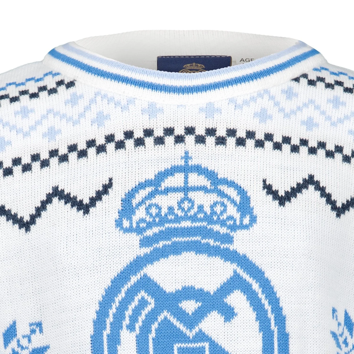 Kids’ White Crest Christmas Sweater - Image 6