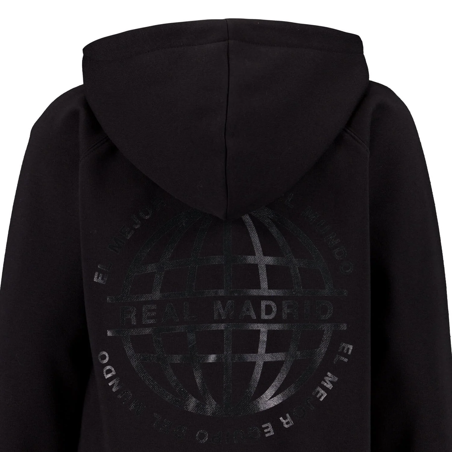 Kids Blackout Hoodie Globe Backprint Black Real Madrid - Image 3