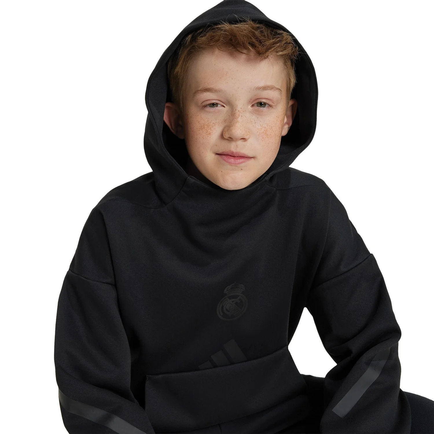 Kids adidas Real Urban Hoodie Black/ Black - Image 2