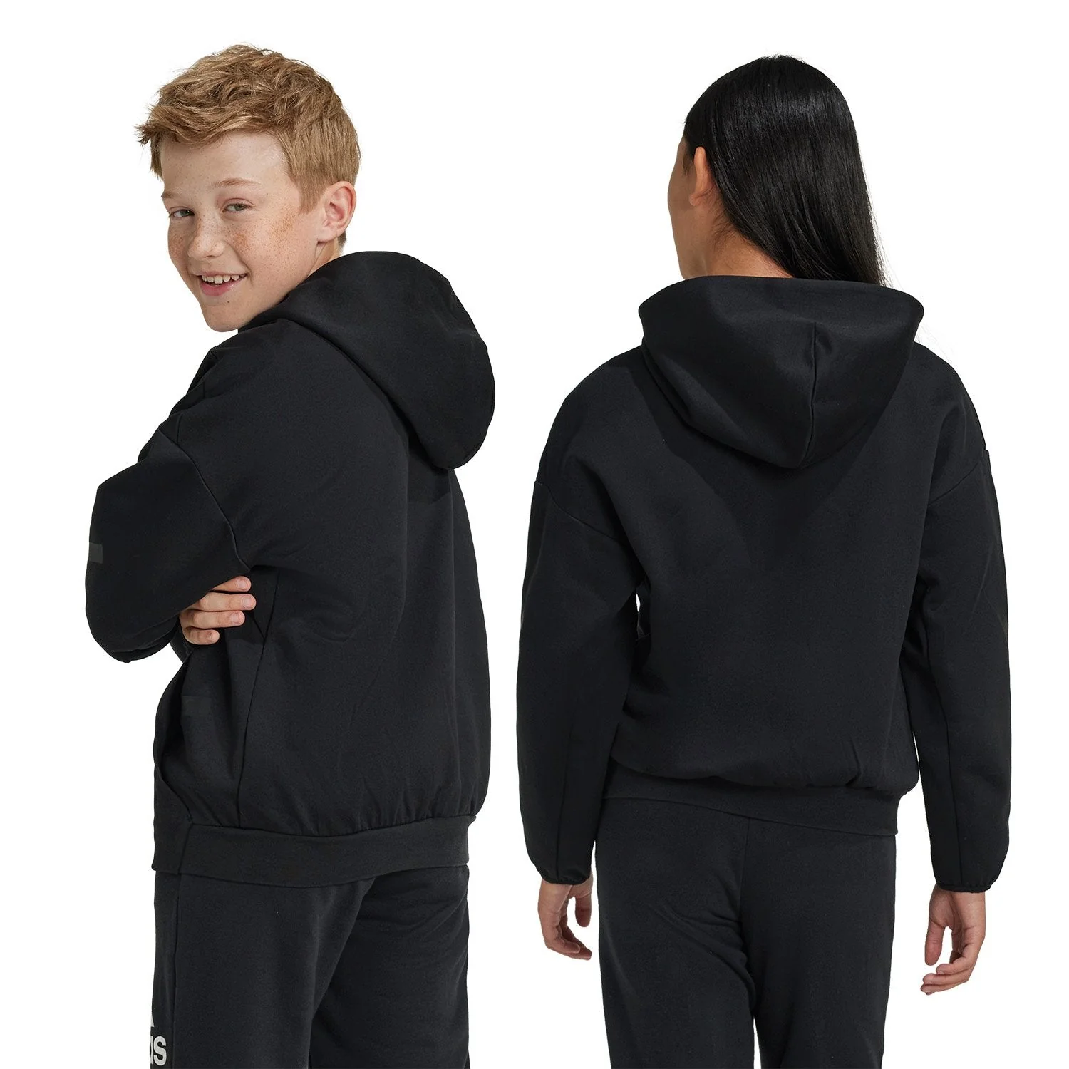 Kids adidas Real Urban Hoodie Black/ Black - Image 3