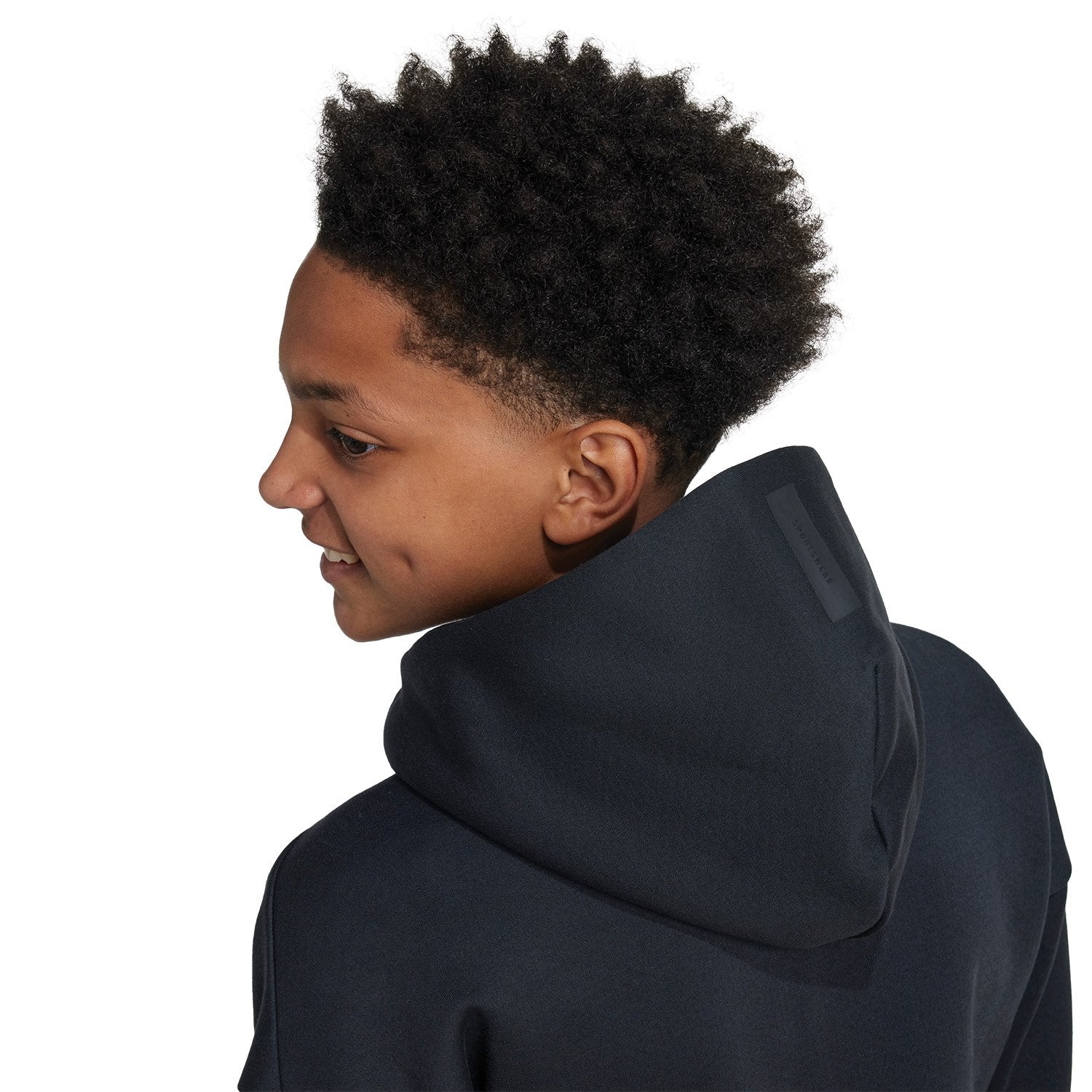 Kids adidas Real Urban Full Zip Hoodie Black/ Black - Image 5