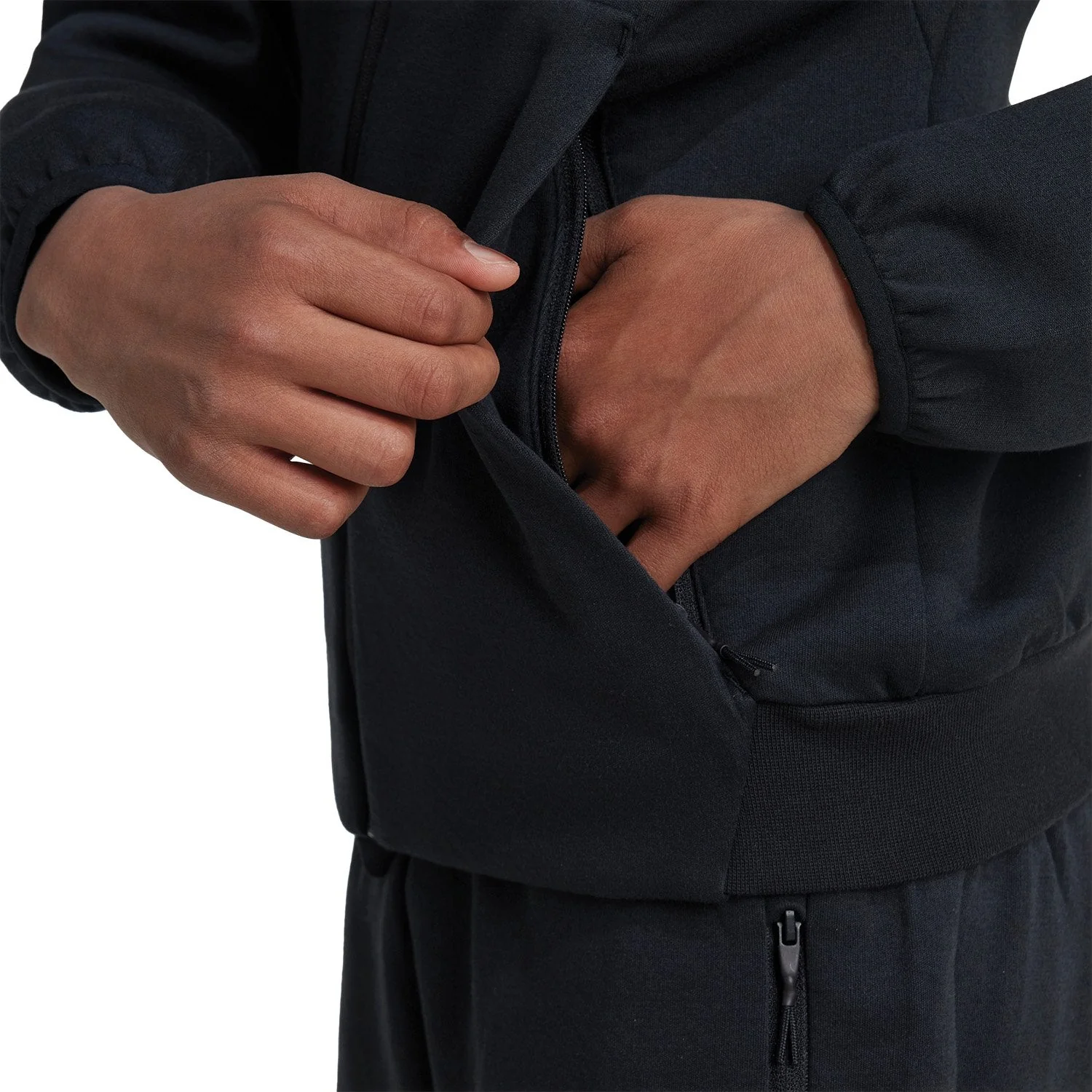 Kids adidas Real Urban Full Zip Hoodie Black/ Black - Image 6