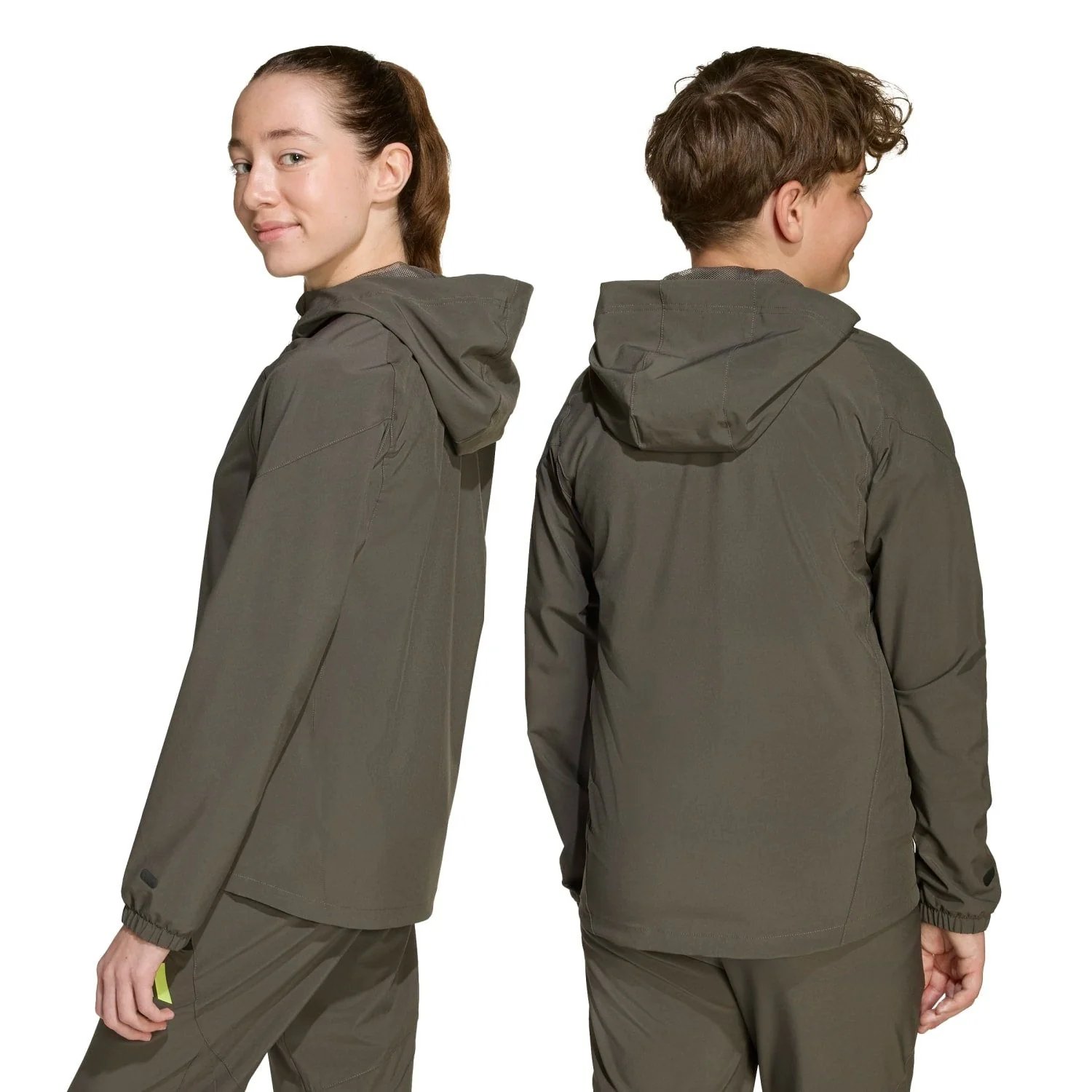 Kids Tiro Vis Tech Competition Jacket Grey/Lime Green - Image 3