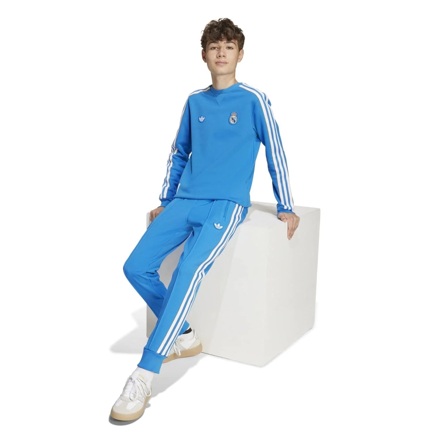 Kids adidas Originals Terrace Icons Sweatshirt 25/26 Blue - Image 4