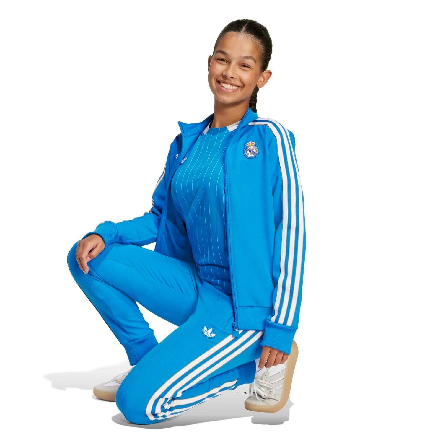 Kids adidas Originals Terrace Icons Track Top 25/26 Blue - Image 5