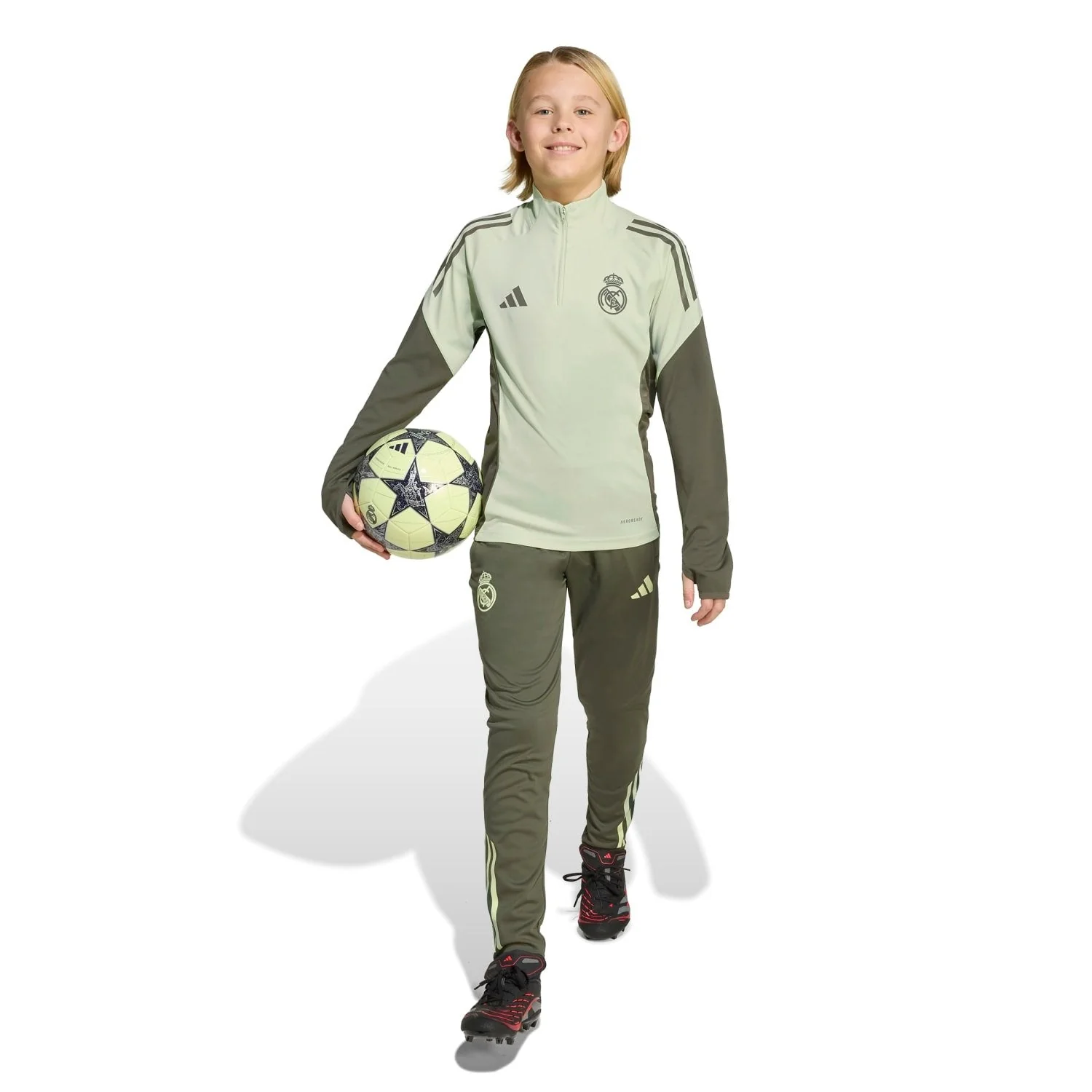Kids adidas Training Top 25/26 Lime Green - Image 3