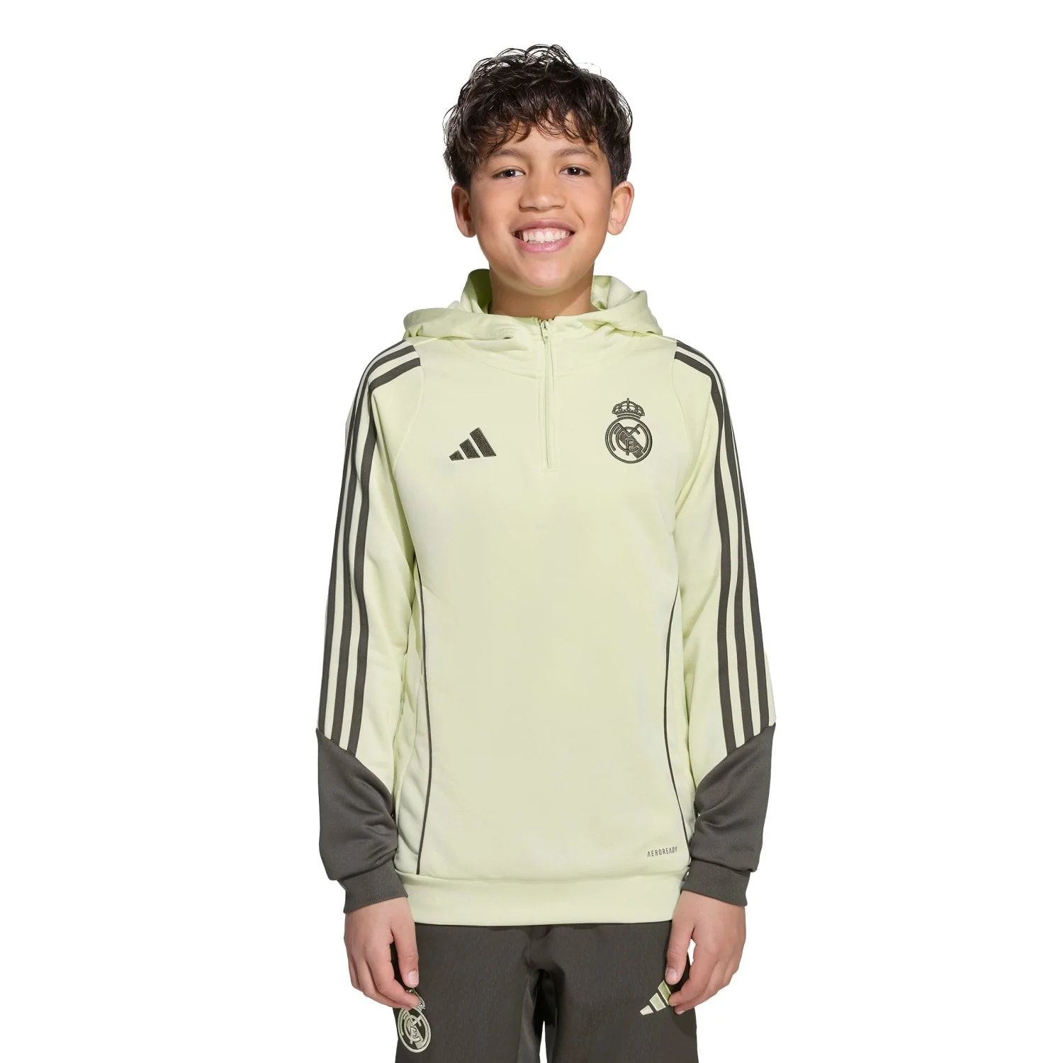 Kids adidas Training Hoodie 25/26 Lime Green - Image 2