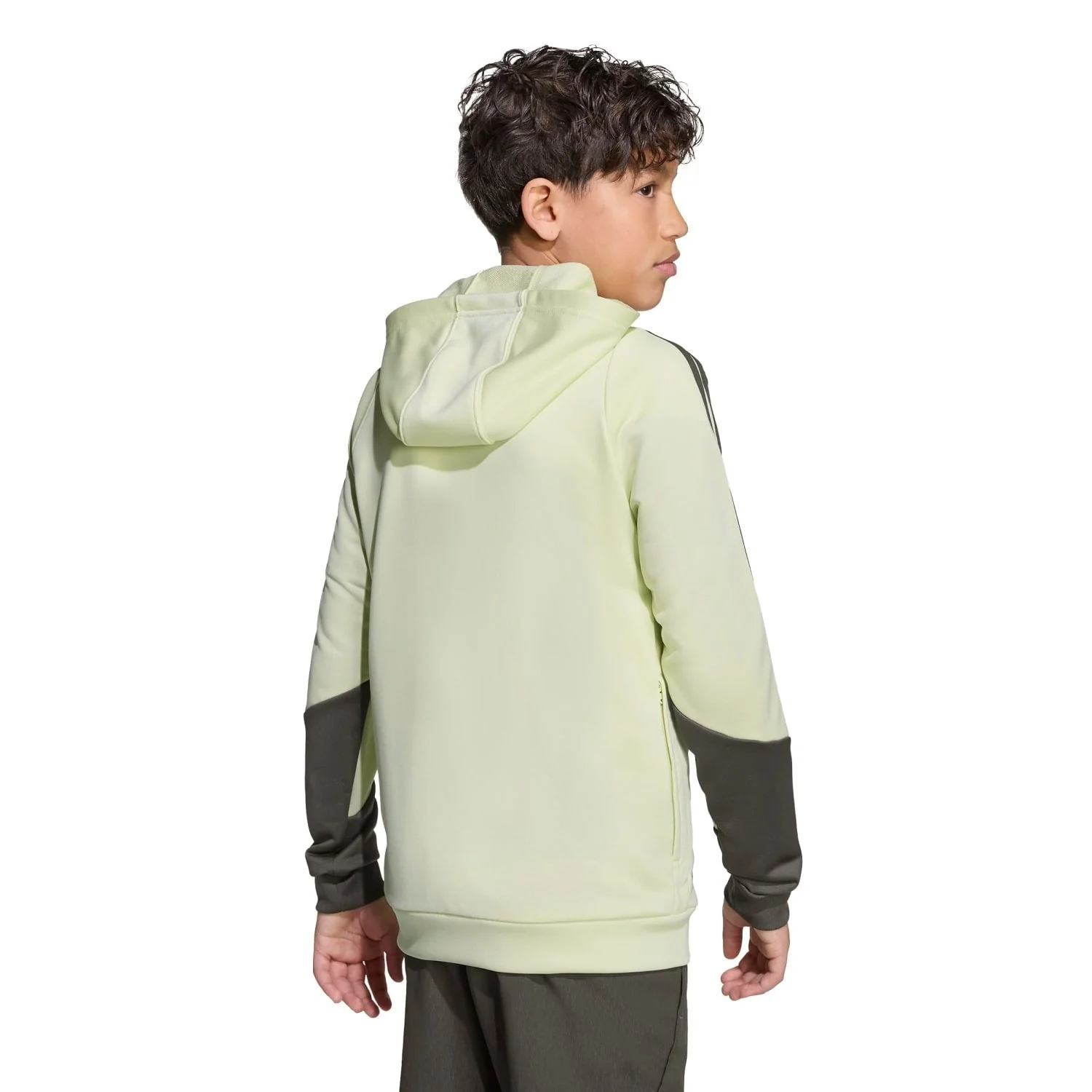 Kids adidas Training Hoodie 25/26 Lime Green - Image 3
