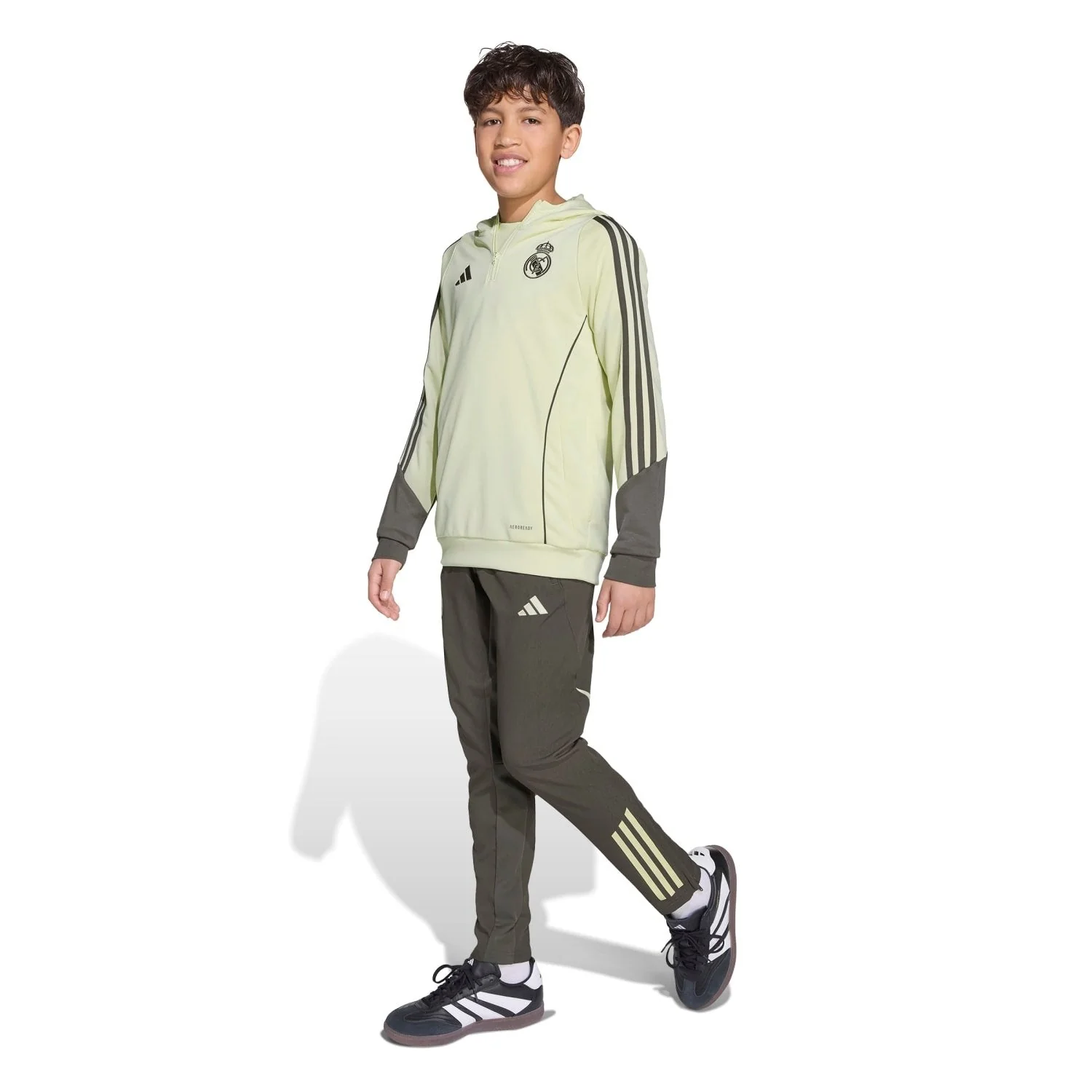 Kids adidas Training Hoodie 25/26 Lime Green - Image 4