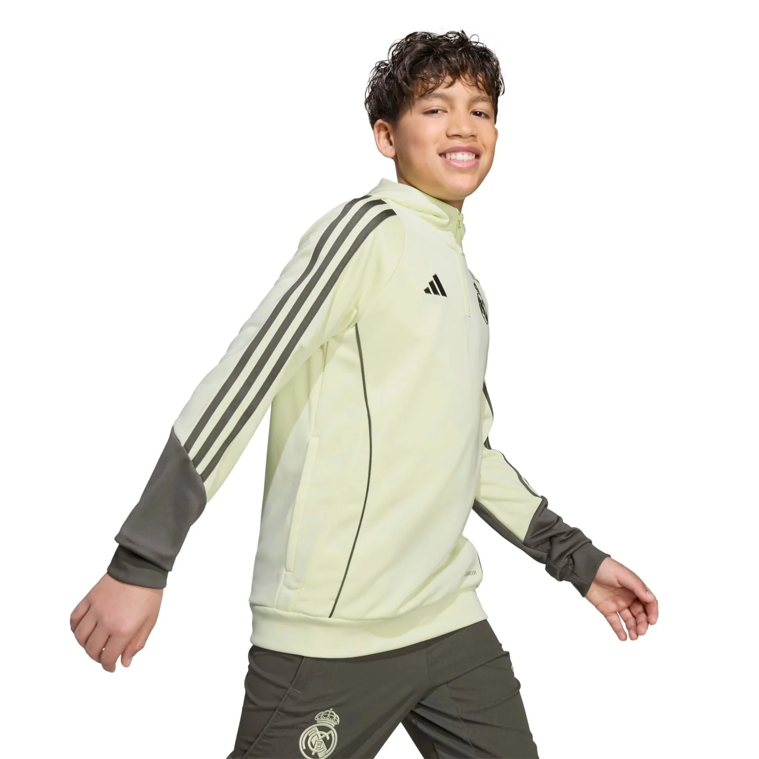 Kids adidas Training Hoodie 25/26 Lime Green - Image 5