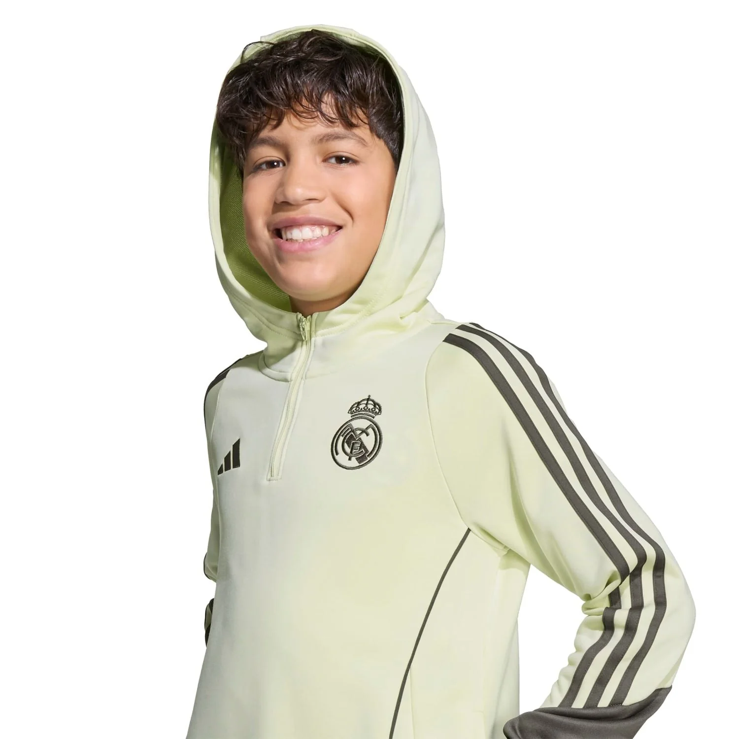 Kids adidas Training Hoodie 25/26 Lime Green - Image 6