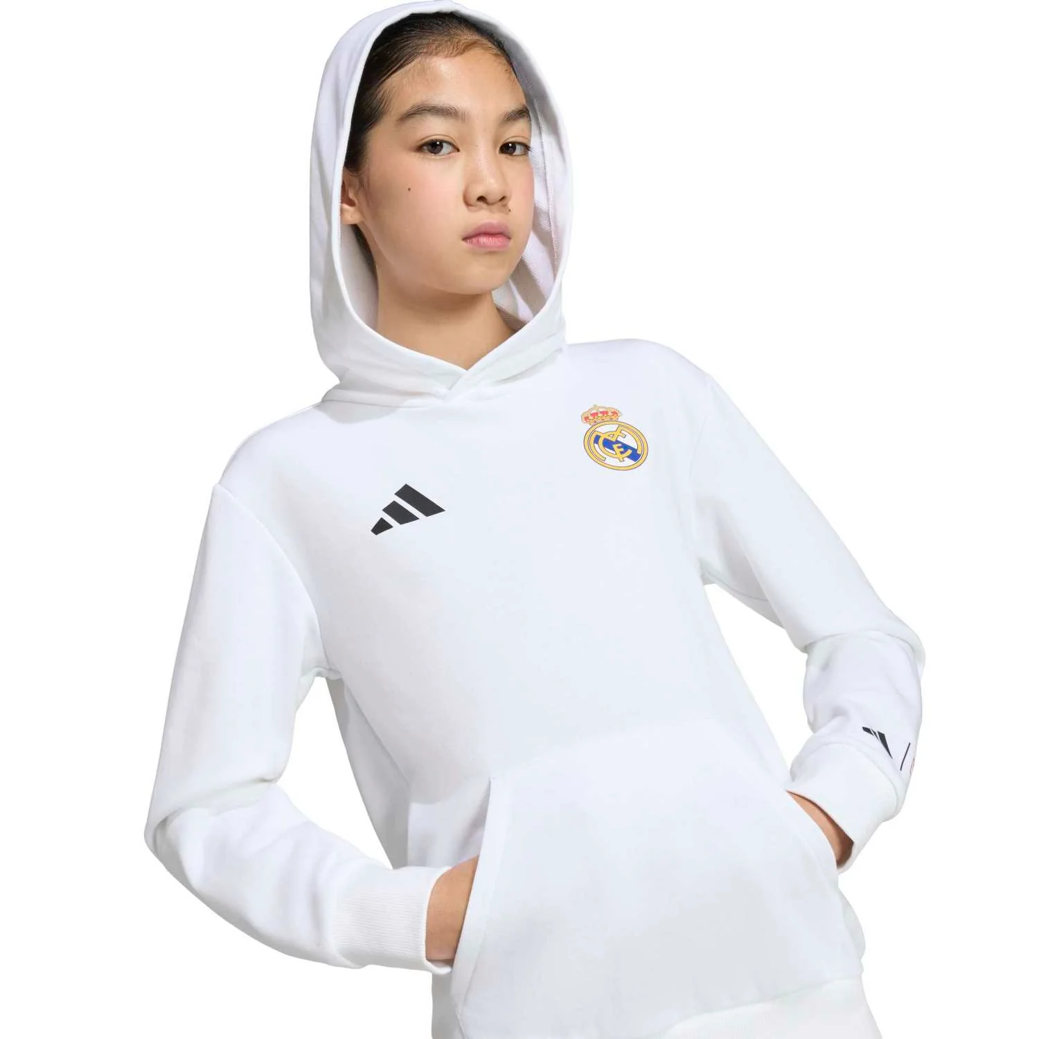 Youth adidas Marvel Hoodie 25/26 White - Image 3