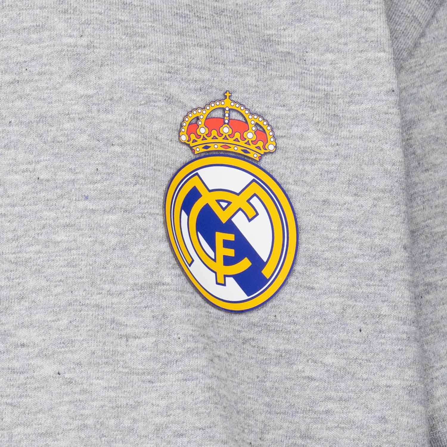Kids ECO Essentials Real Madrid Color Crest T-Shirt Light Grey - Image 2
