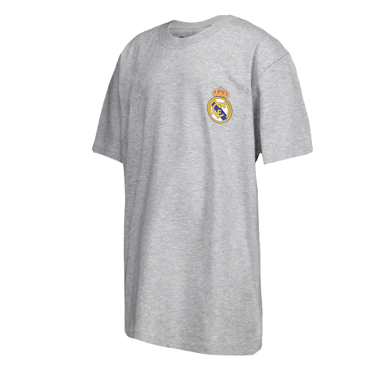 Kids ECO Essentials Real Madrid Color Crest T-Shirt Light Grey - Image 3