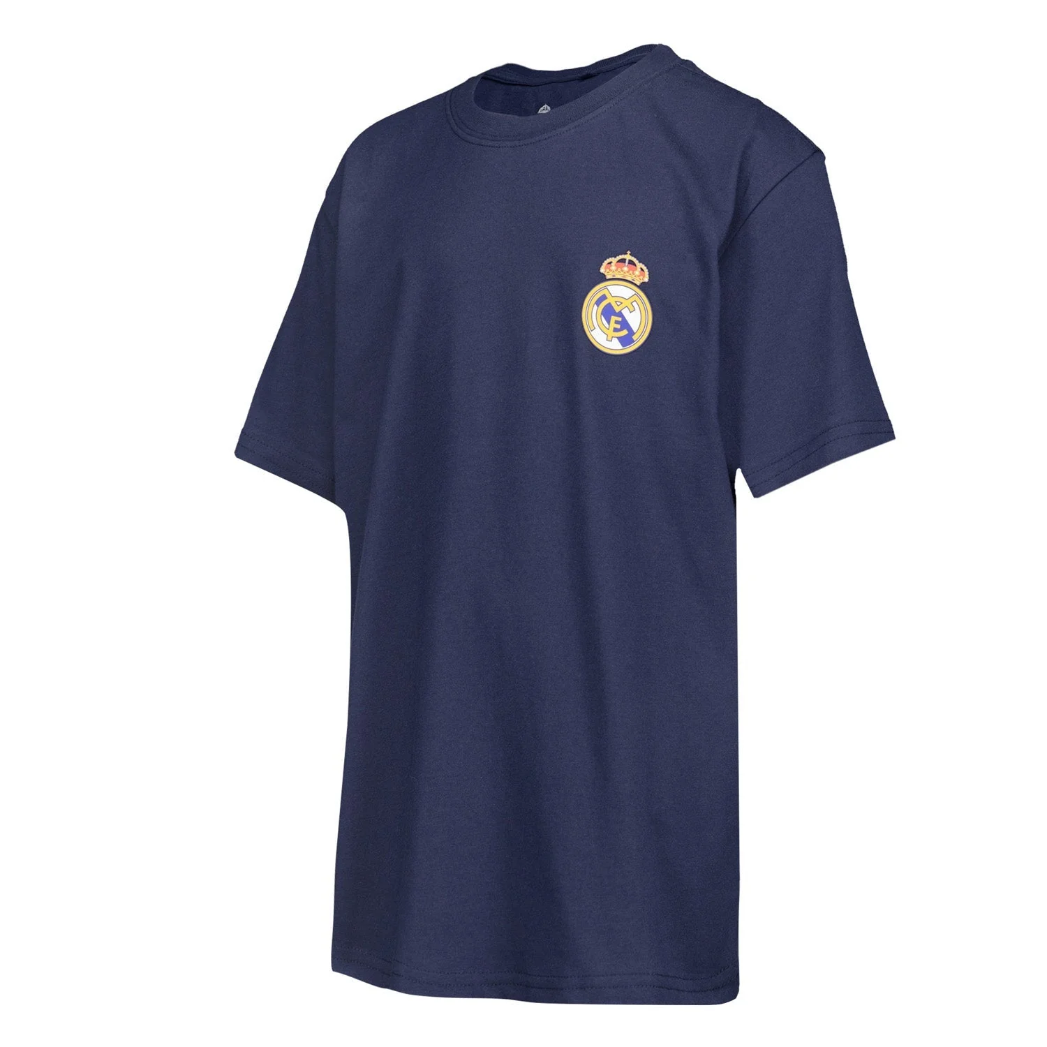 Kids ECO Essentials Real Madrid Color Crest T-Shirt Navy - Image 3