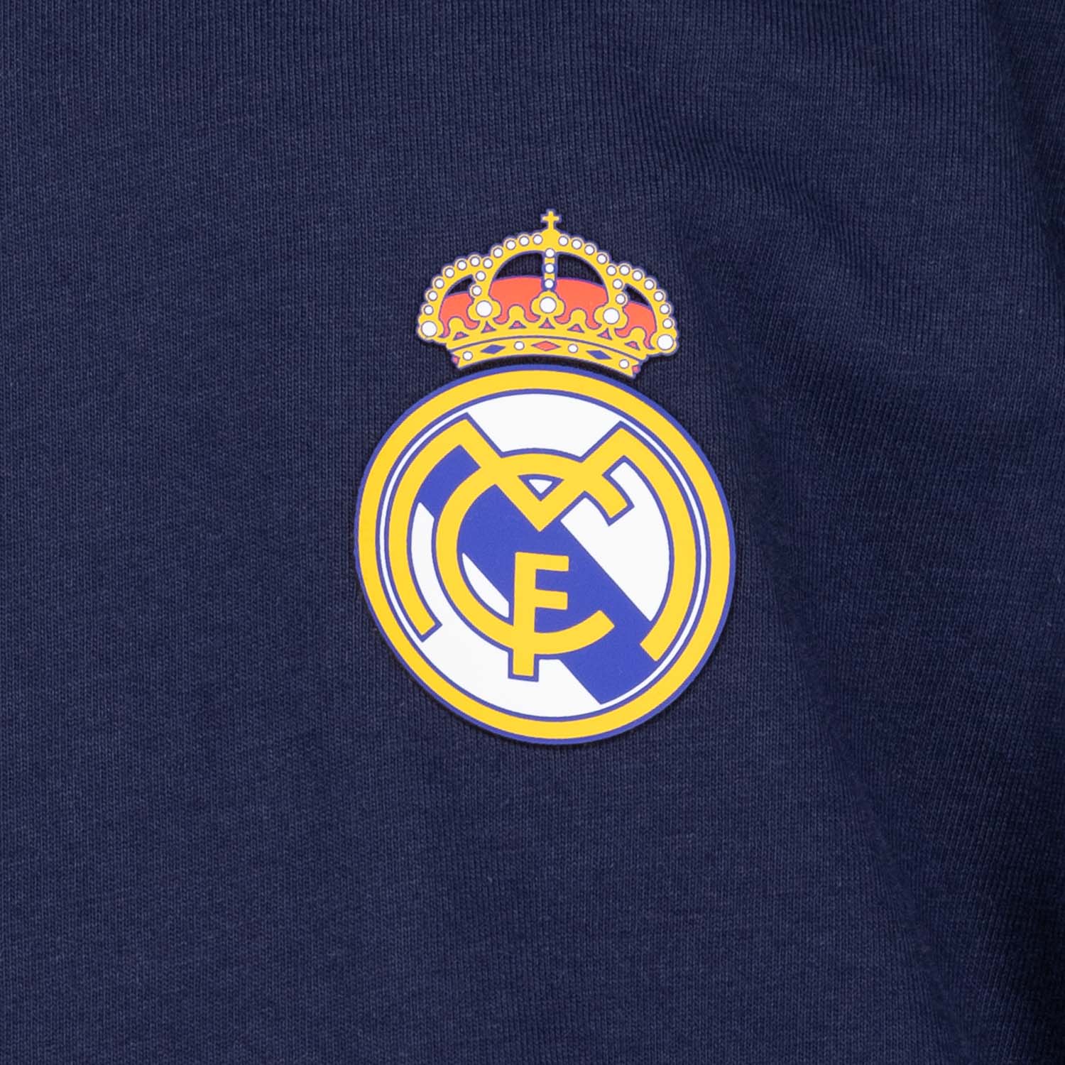 Kids ECO Essentials Real Madrid Color Crest T-Shirt Navy - Image 5