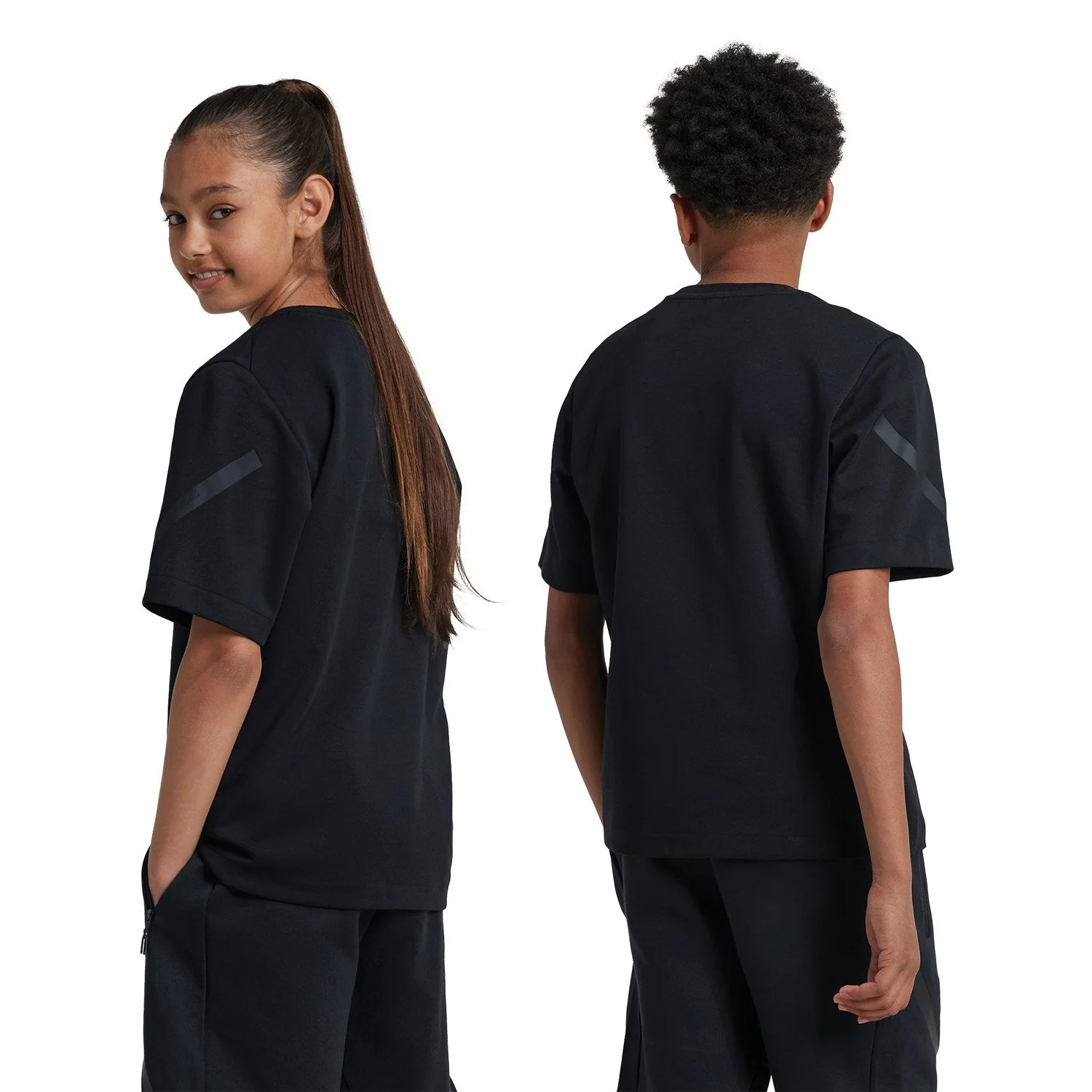 Kids adidas Real Urban T-Shirt Black/ Black - Image 2