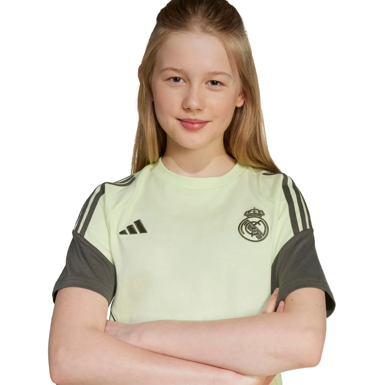 Kids adidas Training T-Shirt 25/26 Lime Green - Image 4