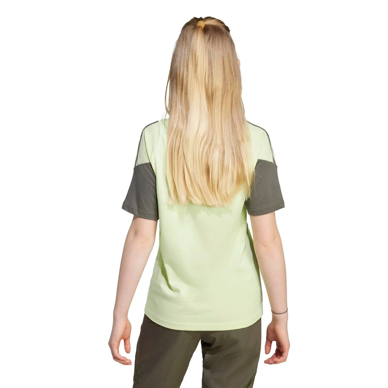 Kids adidas Training T-Shirt 25/26 Lime Green - Image 5