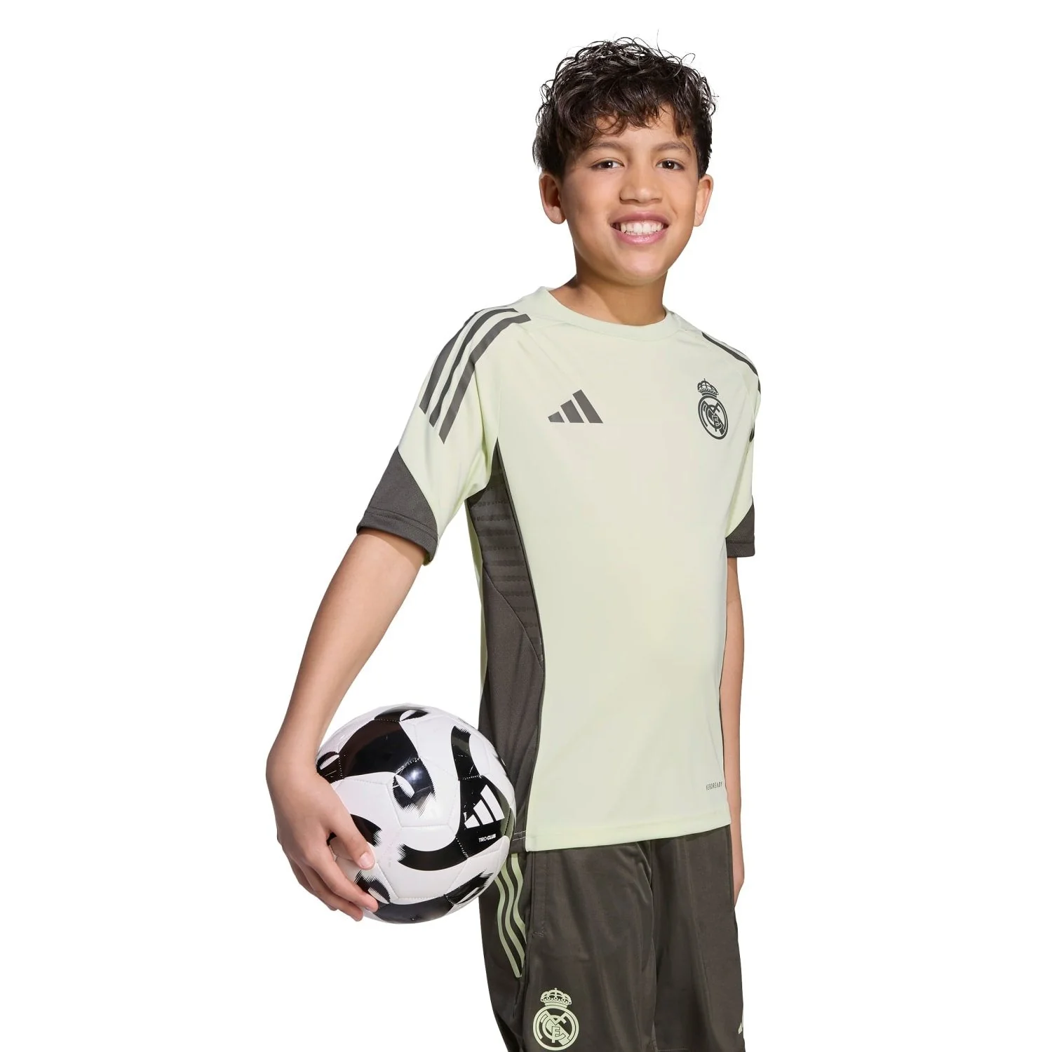 Kids adidas Training Shirt 25/26 Lime Green - Image 3