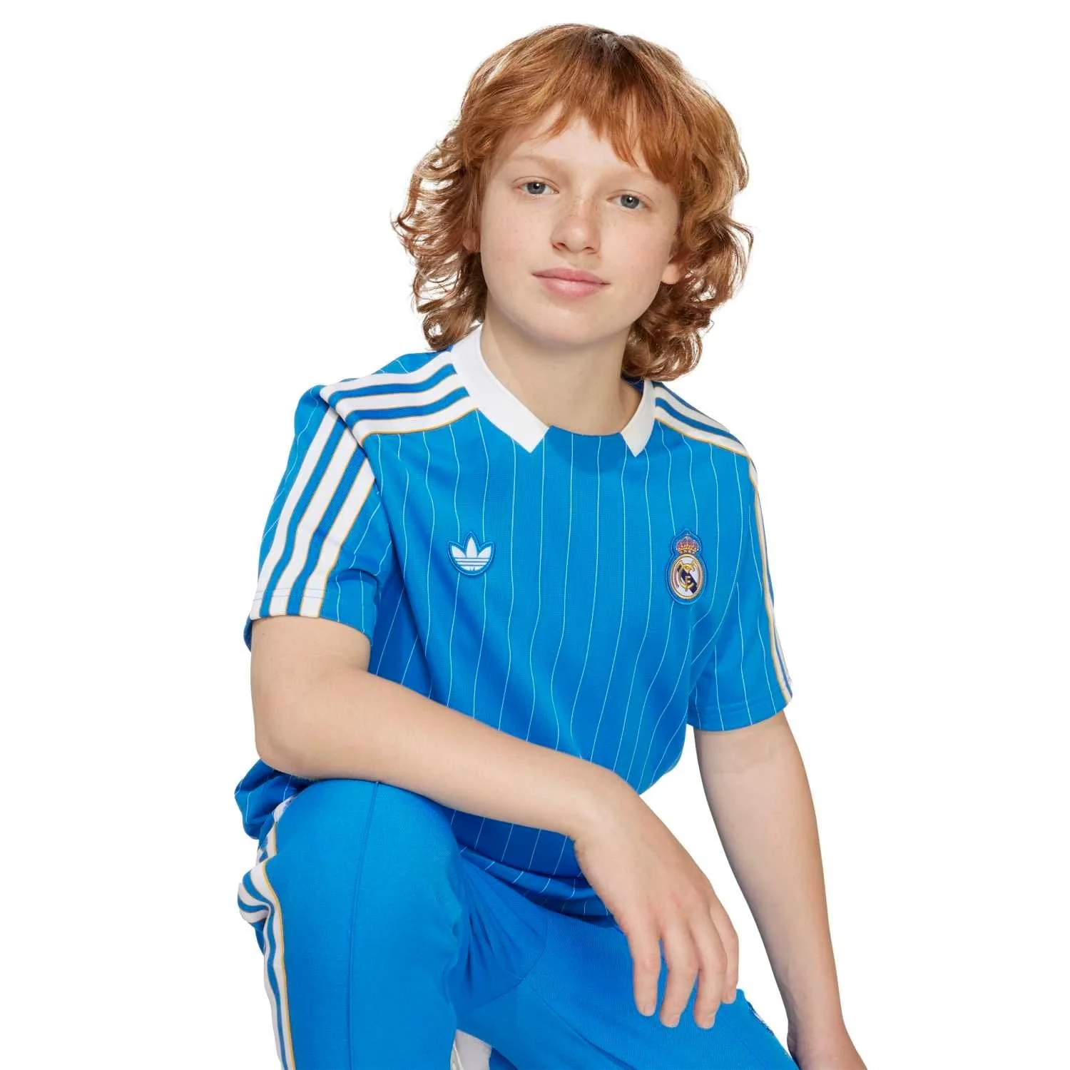 Kids adidas Originals Terrace Icons Shirt 25/26 Blue - Image 3